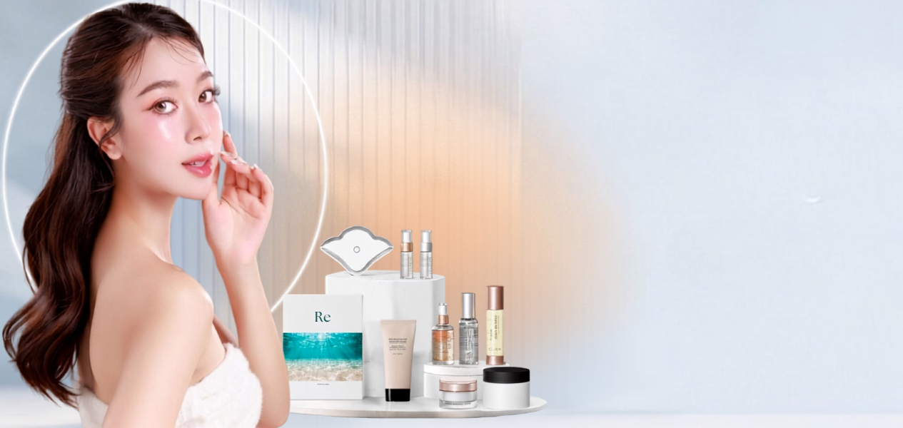 Woman with glowing skin representing premium skincare