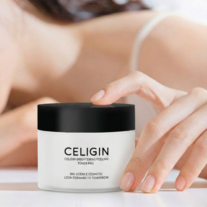 CELIGIN Brightening Peeling Toner Pad (50ml x 70ea) with CosCor 5,000ppm - Product view