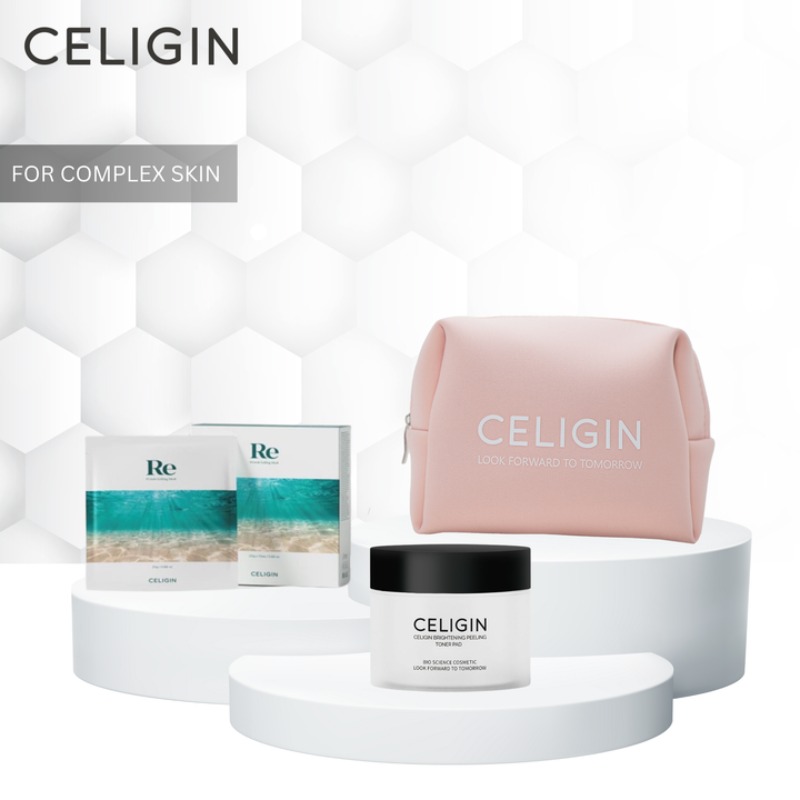 CELIGIN COMPLEX SKIN (Welcome kit ,Brightening Peeling Toner Pad and Re-Frush Gelling Mask) - Main product image